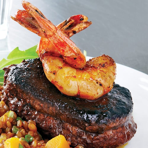 Spiced Beef Tenderloin with Shrimp