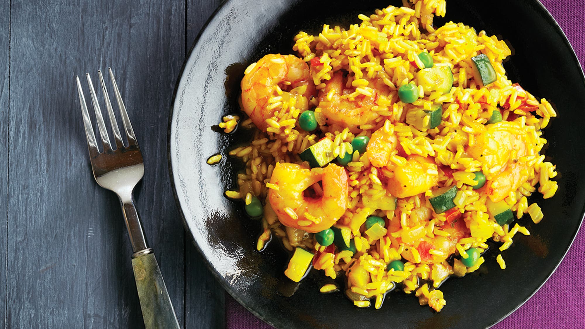 Shrimp and Vegetable Paella with Saffron Slow-cooker shrimp paella recipe