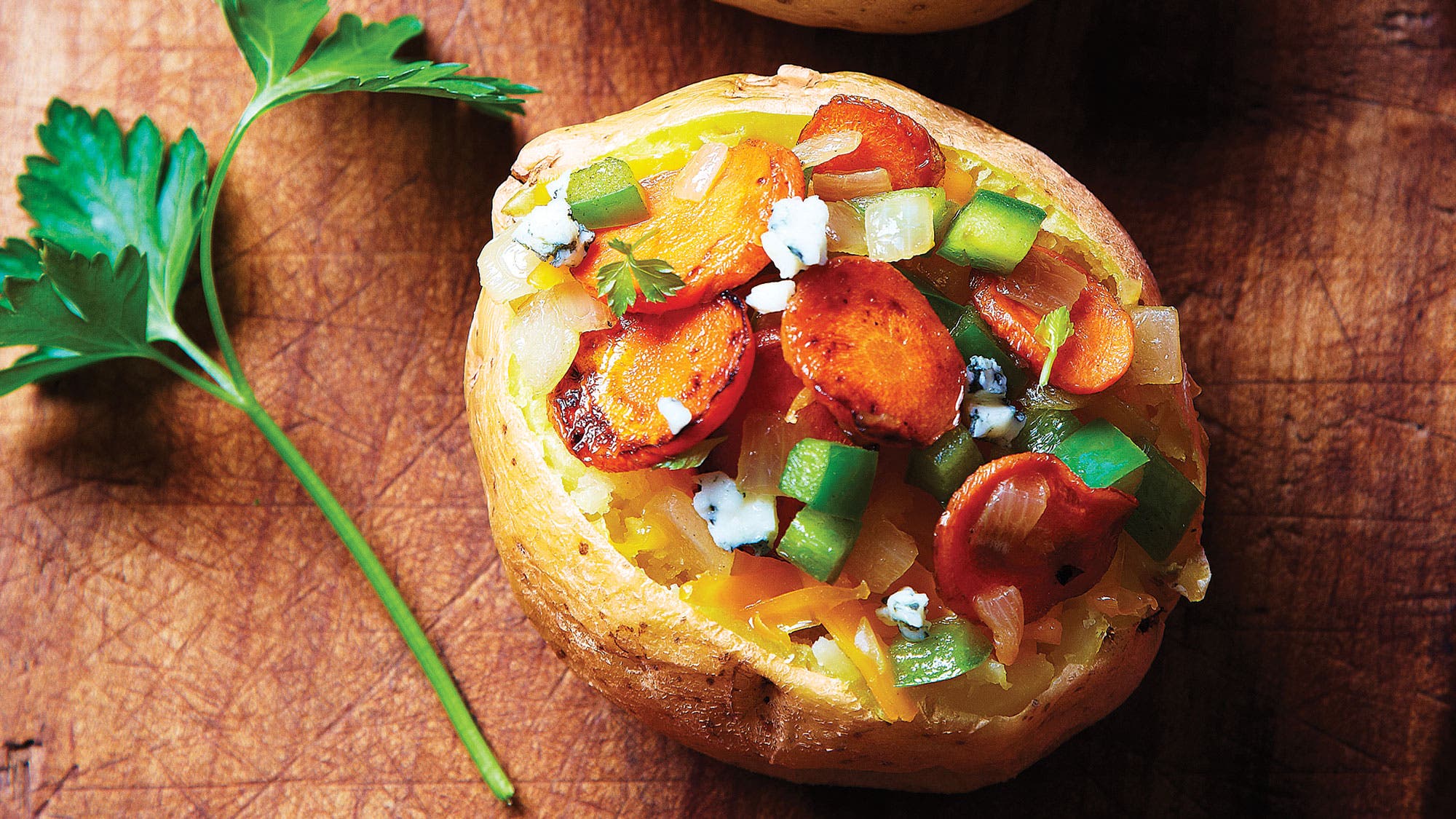 Stuffed-Potatoes-with-Roasted-Veggies Slow cooker stuffed potatoes recipe