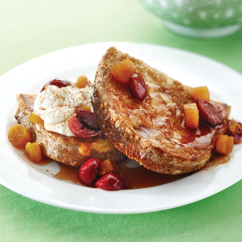 French Toast with Dark Cherry Topping Recipe Clean Breakfast Recipes