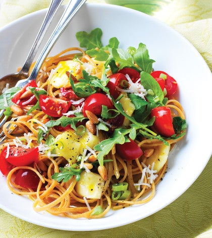 Linguine with Brie & Raw Tomato Sauce image None