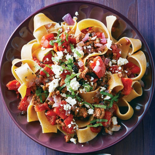 PappardelleWithSpicedMeatSauce_Article Healthy Pappardelle Meat Sauce Recipe