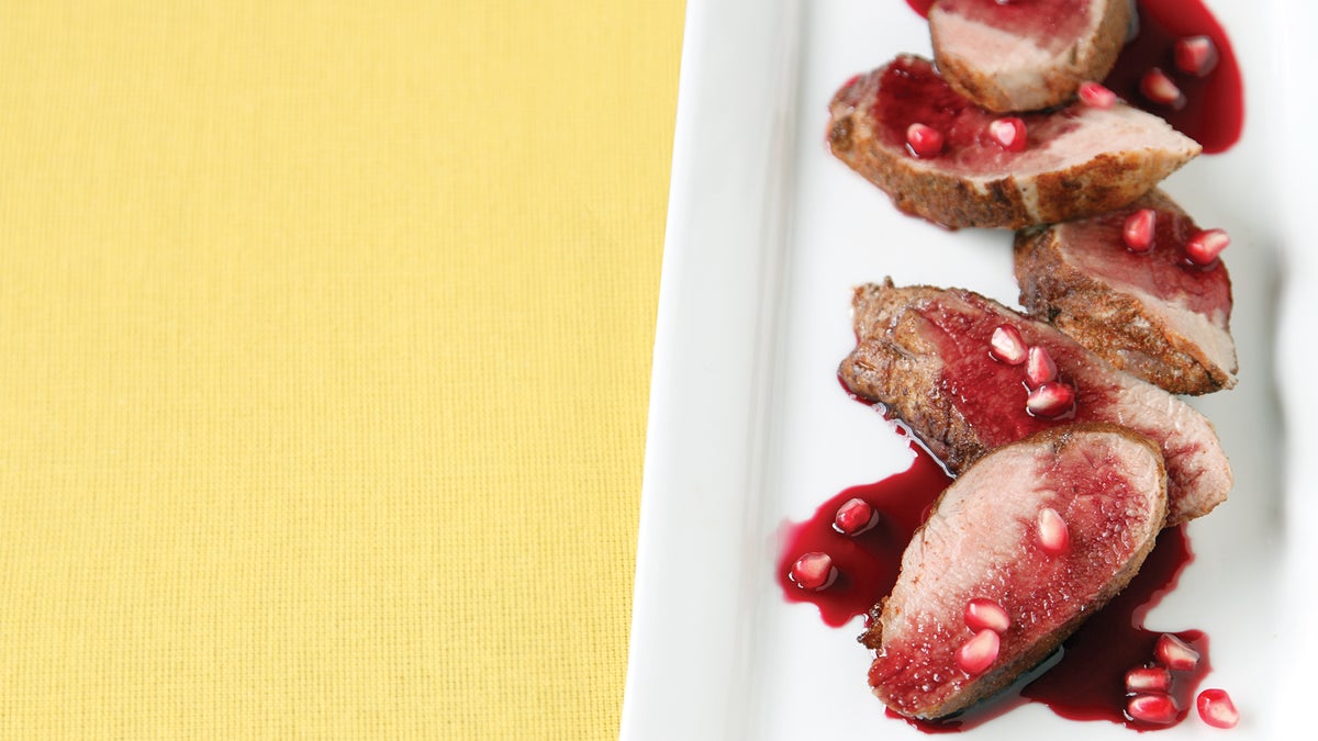 Spiced Pork Tenderloin with Pomegranate Glaze