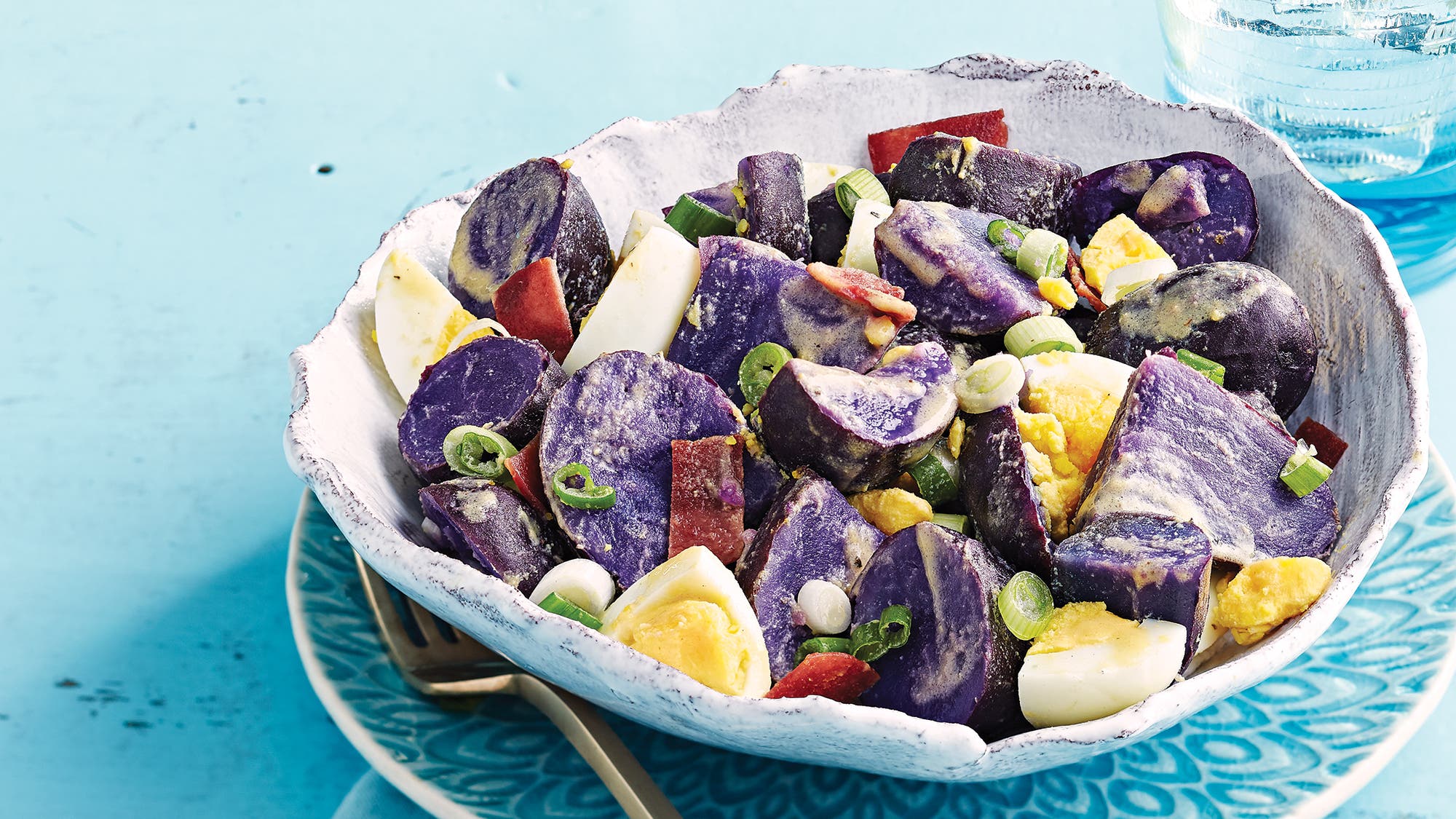 Purple Potato Egg Salad Purple potato egg salad recipe