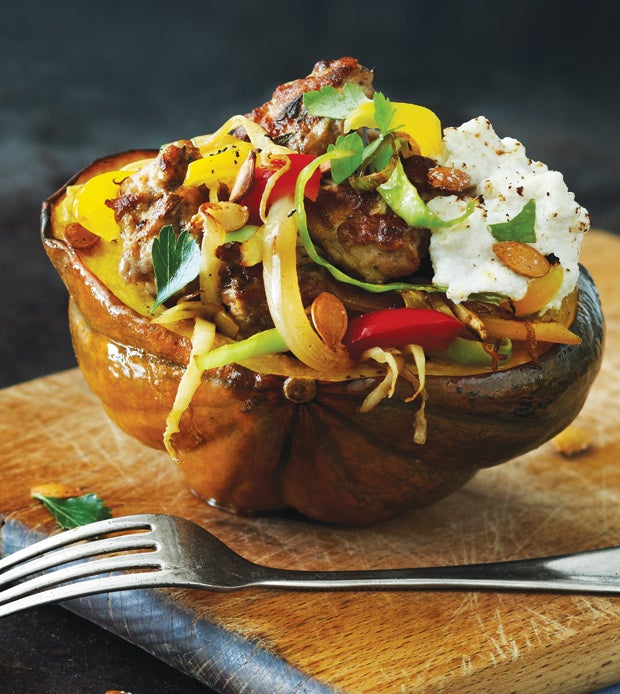 Stuffed Acorn Squash Stuffed Acorn Squash with Turkey Sausage