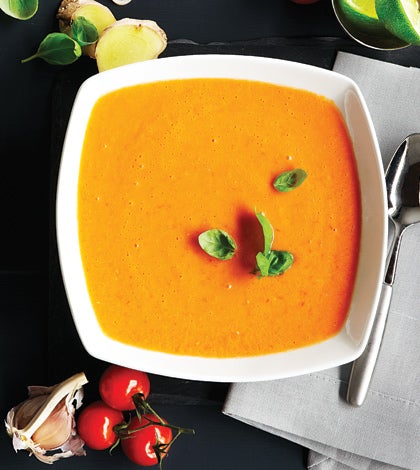 Clean and simple fresh yellow tomato soup recipe - Rhubarbarians