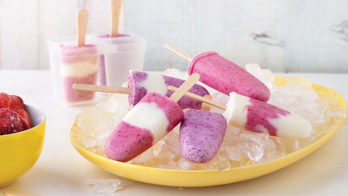 Greek Yogurt Berry Ice Pops | Clean Frozen Desserts