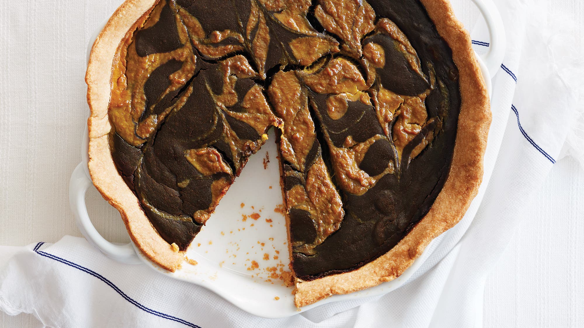 Chocolate Swirl Pumpkin Pie