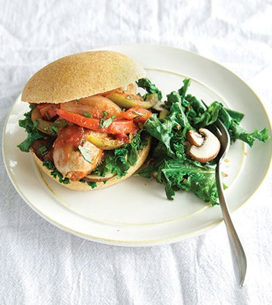 Sausage & Pepper Heroes with Sautéed Kale image None