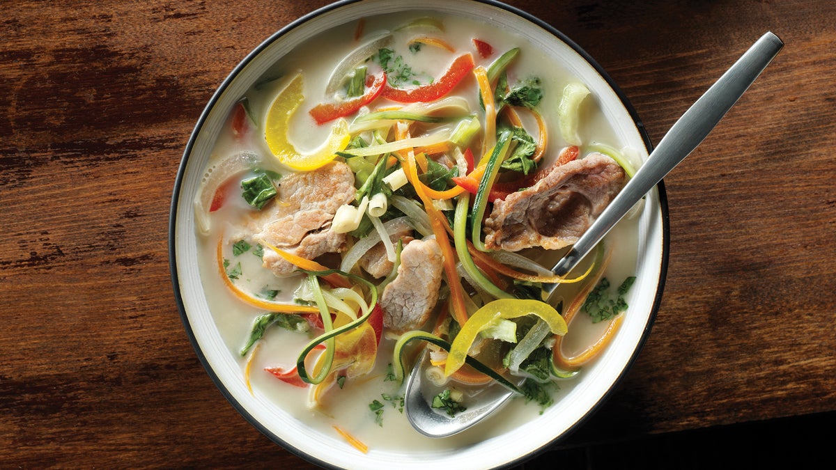 Coconut Lemongrass Soup with Pork Recipe