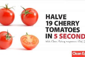 Halve 19 Cherry Tomatoes in 5 Seconds