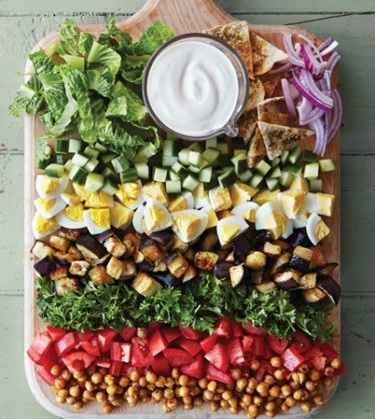 Mid-East Cobb Salad with Roasted Chickpeas & Creamy Tahini Dressing image None