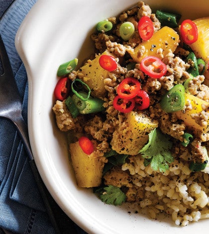 Pineapple Pork Stir-Fry with Coconut Rice image None