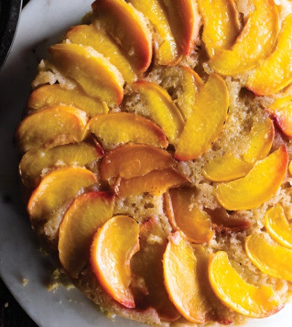 Peach Upside-Down Cake on the Grill image None