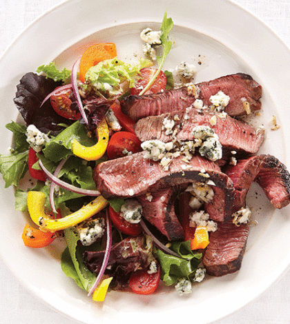 Sweet Pepper Sirloin Salad with Fresh Horseradish Vinaigrette & Blue Cheese image None