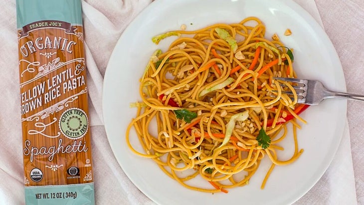 Organic yellow lentil & brown rice spaghetti
