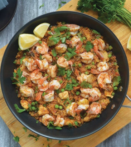 Chicken Surf 'N' Turf Quinoa Paella Recipe