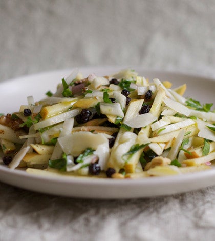 Apple and Fennel Salad with Shaved Parmigiano and Black Currants image None