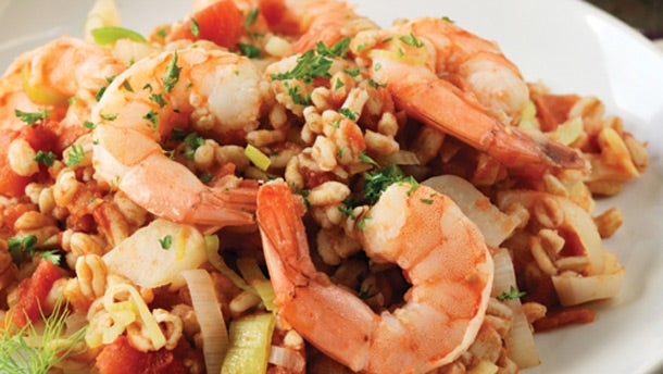 Farro-Shrimp-Tomato-Risotto