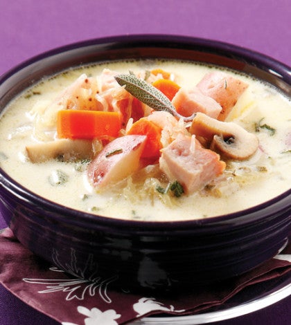 Golden Potato Chowder with Ham & Mushrooms image None