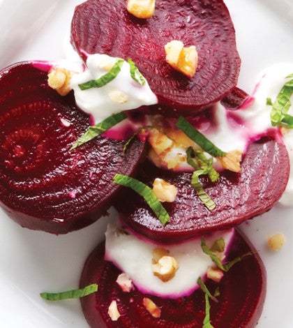 Orange Beets with Yogurt Horseradish Sauce image None