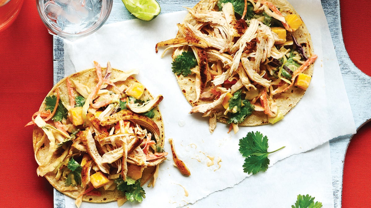 Smoky Chicken Tostadas with Chipotle Chile Slaw