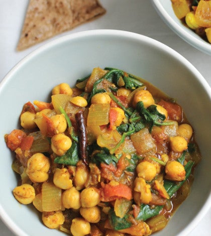 Quick Chana Masala with Spinach image None