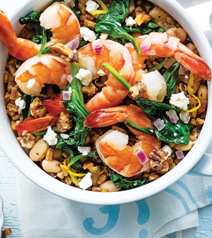 Mediterranean Shrimp & Farro Pilaf image None