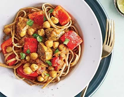 Curried Coconut Chicken with Linguine image None