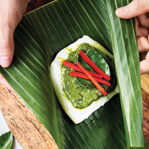 banana green curry fish square