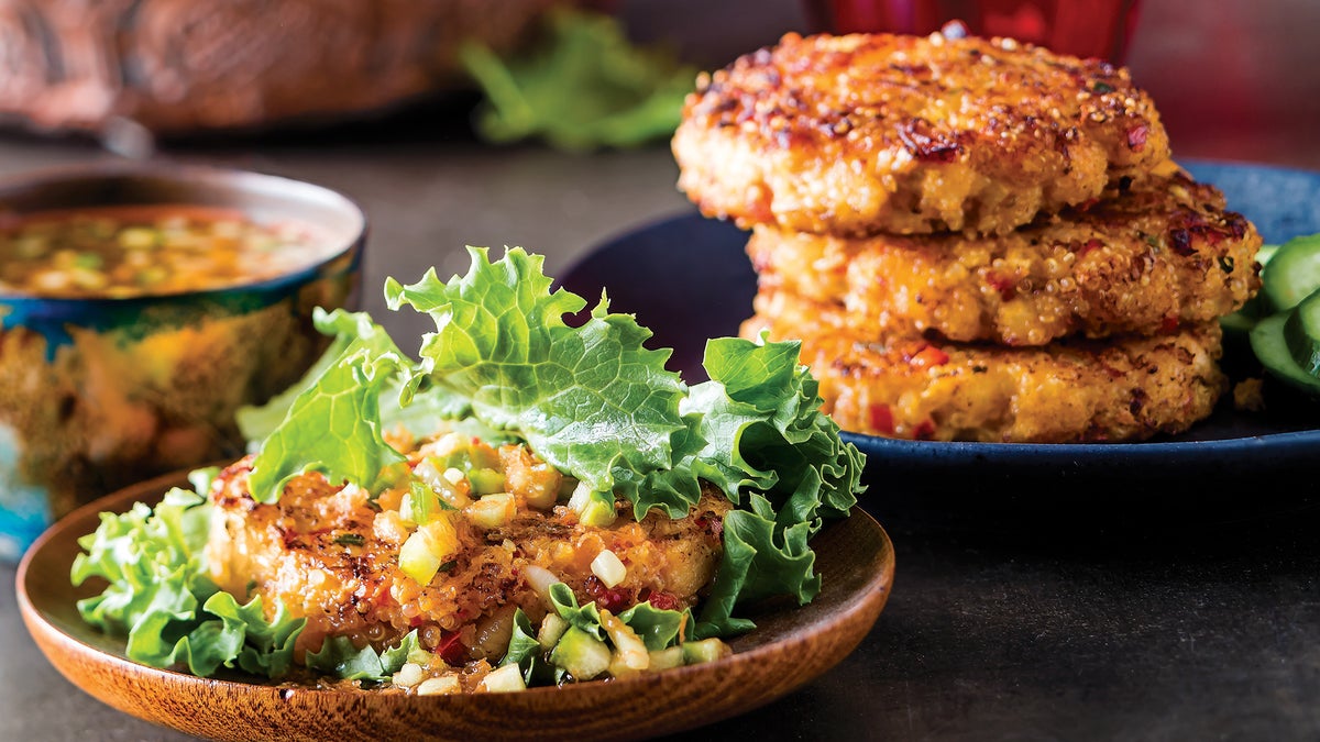 LettuceWrapped Fish Cakes with Sweet Tart Sauce Recipe