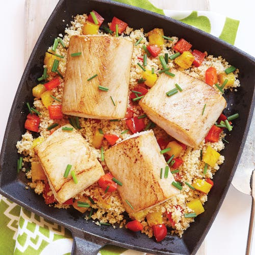 Mahi Mahi with Pineapple & Red Peppers Mahi Mahi with Pineapple & Red Peppers