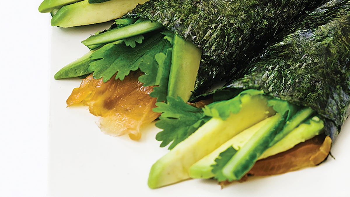 NoriWrapped Salmon Hand Rolls with Wasabi Aioli Recipe