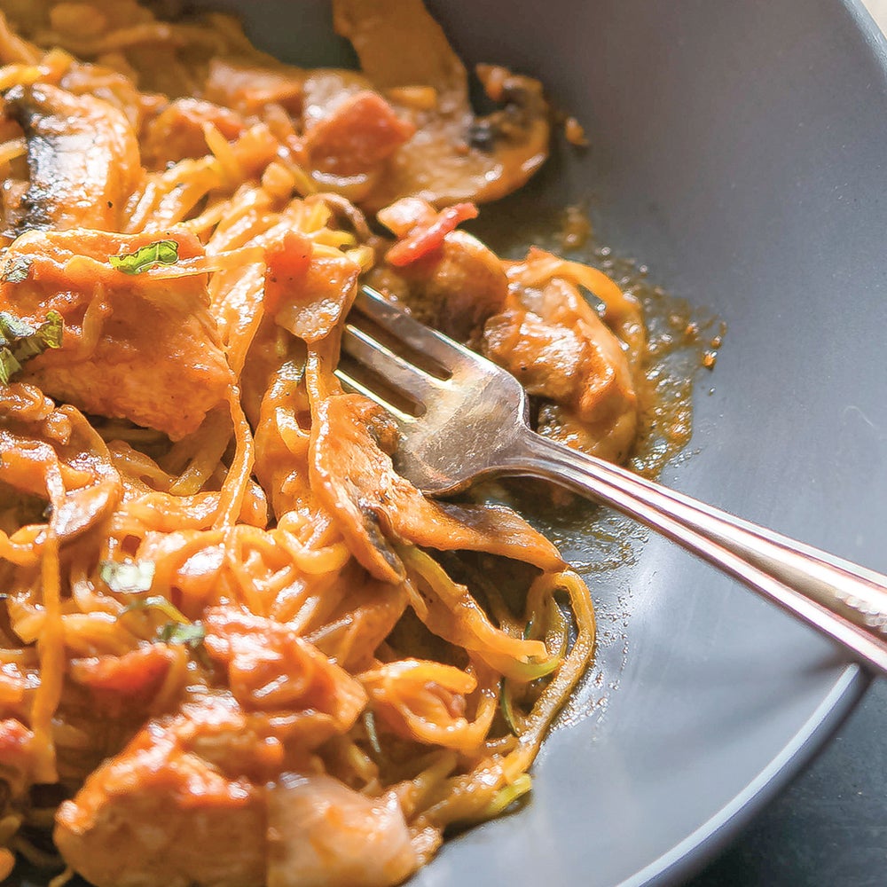 Creamy Tomato Mushroom Chicken Pasta