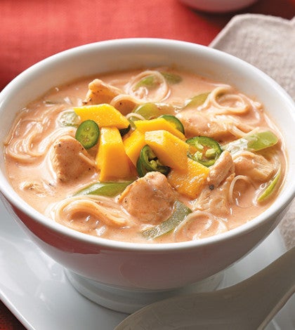 Red Curry Chicken Soup with Rice Noodles image None