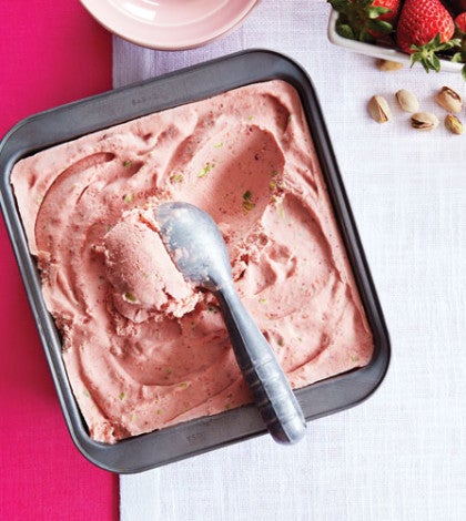 Strawberry Pistachio Frozen Yogurt image None