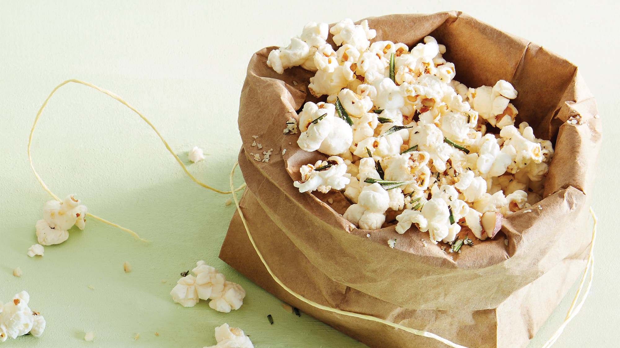 Herbed Parmesan Popcorn with Brazil Nuts
