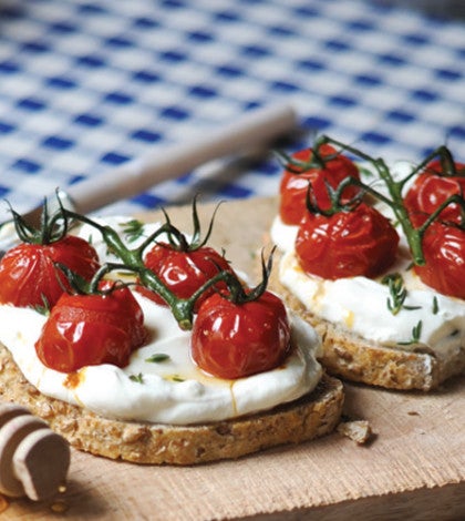 The Epicurean: Toast with Ricotta, Sauteed Tomatoes and Honey image None
