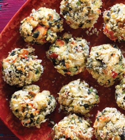 Crispy Baked Lobster Bites with Kale & Cream Cheese image None