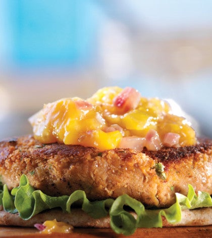 Indian Lentil Burgers with Mango Chutney image Indian Lentil Burgers with Mango Chutney Recipe