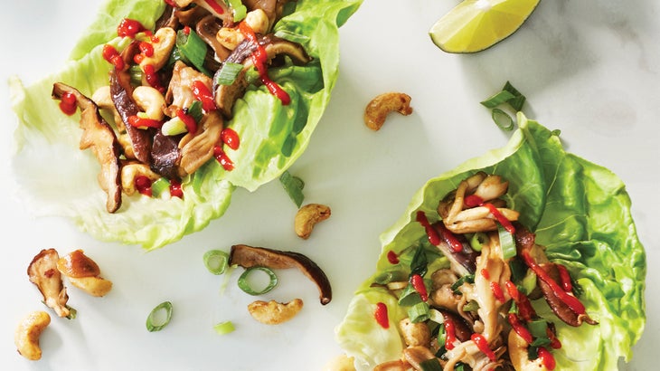 Mushroom Cashew Lettuce Wraps Mushroom Cashew Lettuce Wraps