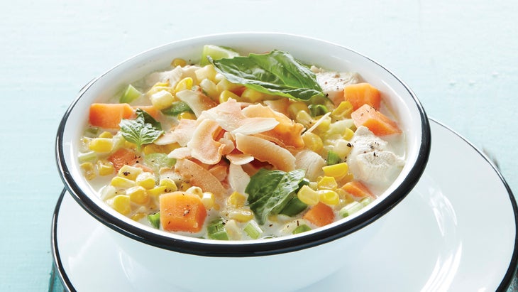 Coconut Chicken Corn Chowder 62web Coconut Chicken Corn Chowder Recipe