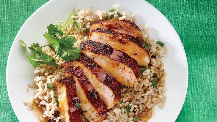 Orange Chipotle Chicken with Cilantro Rice Healthy Chicken and Rice recipe