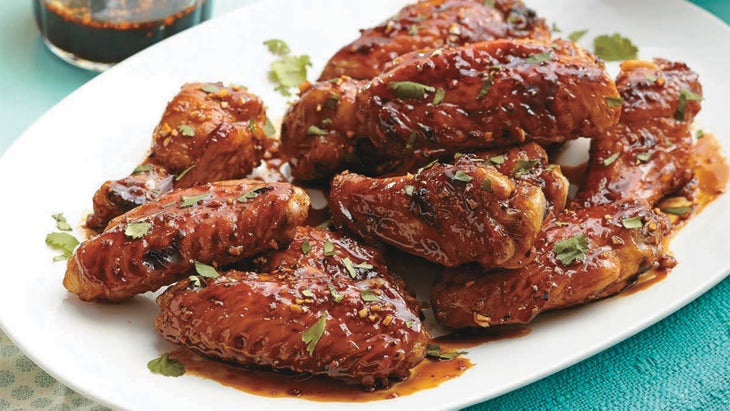 Sticky Honey Garlic Chicken Wings Chicken wings with citrus and sesame recipe