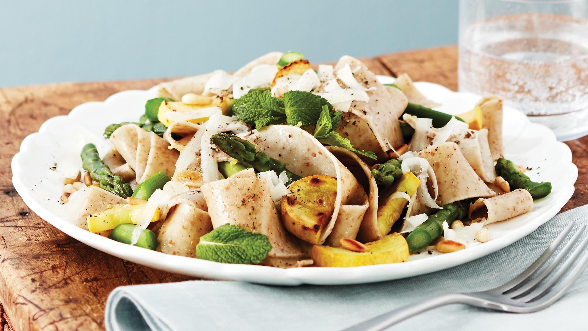 Asparagus and Zucchini Pappardelle with Parmesan 67 web None