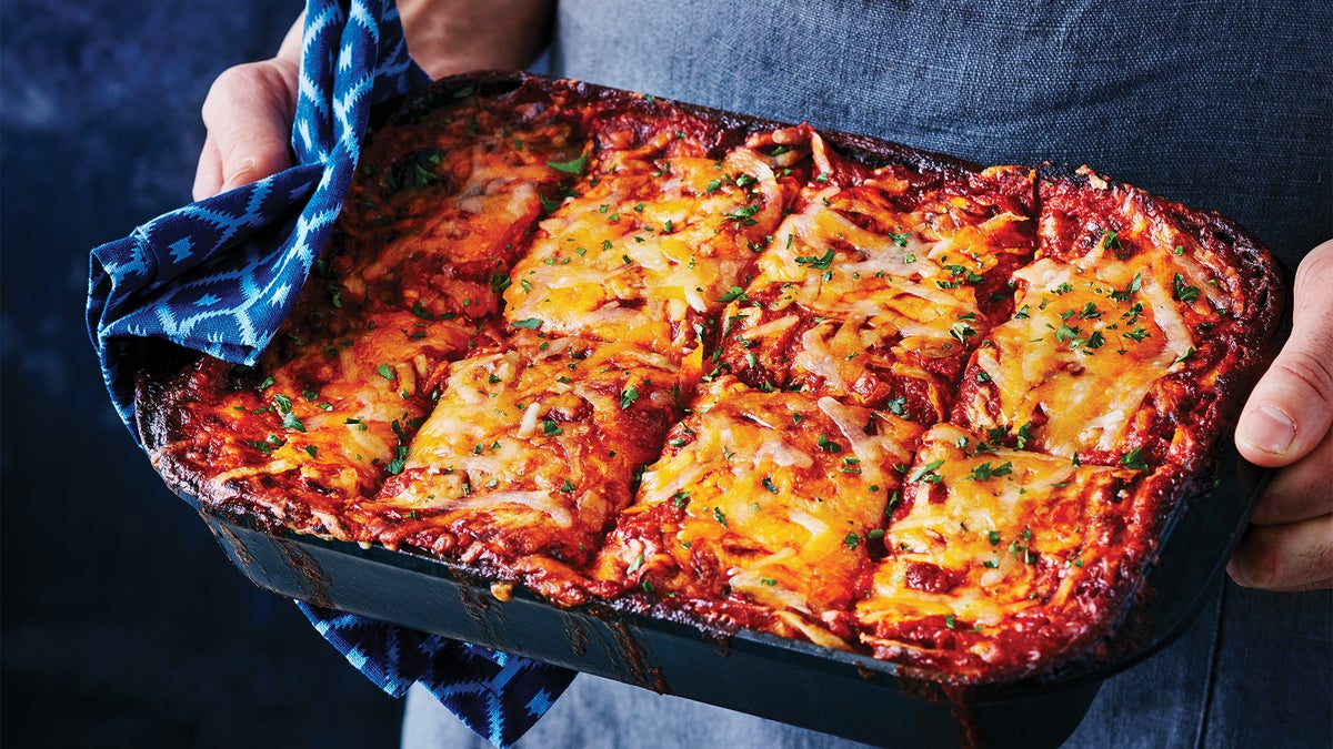 Spicy Enchilada Lasagna Recipe Spicy Vegetarian Lasagna