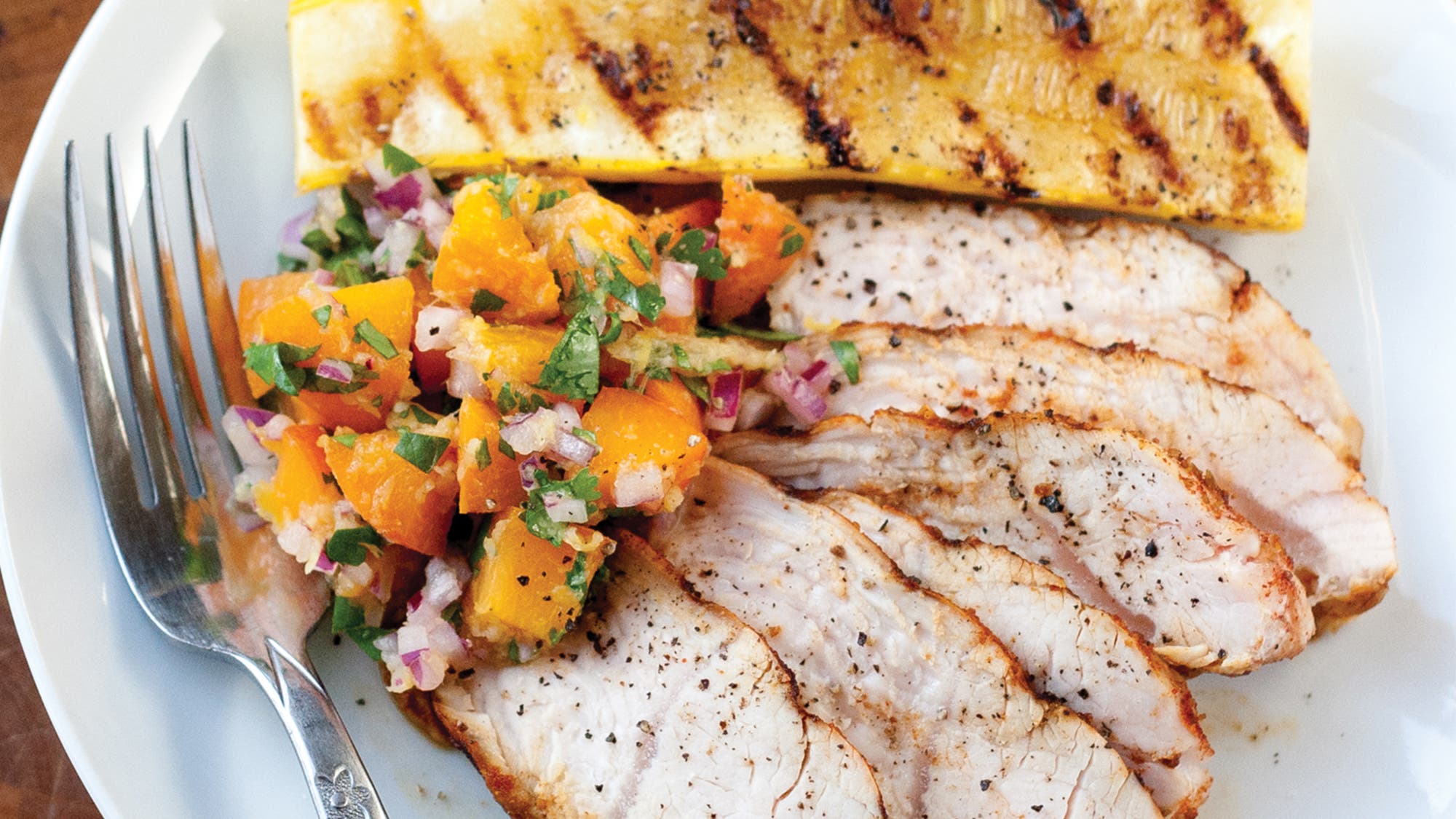 Turkey Tenderloin with Apricot-Ginger Relish Summer turkey dinner recipe
