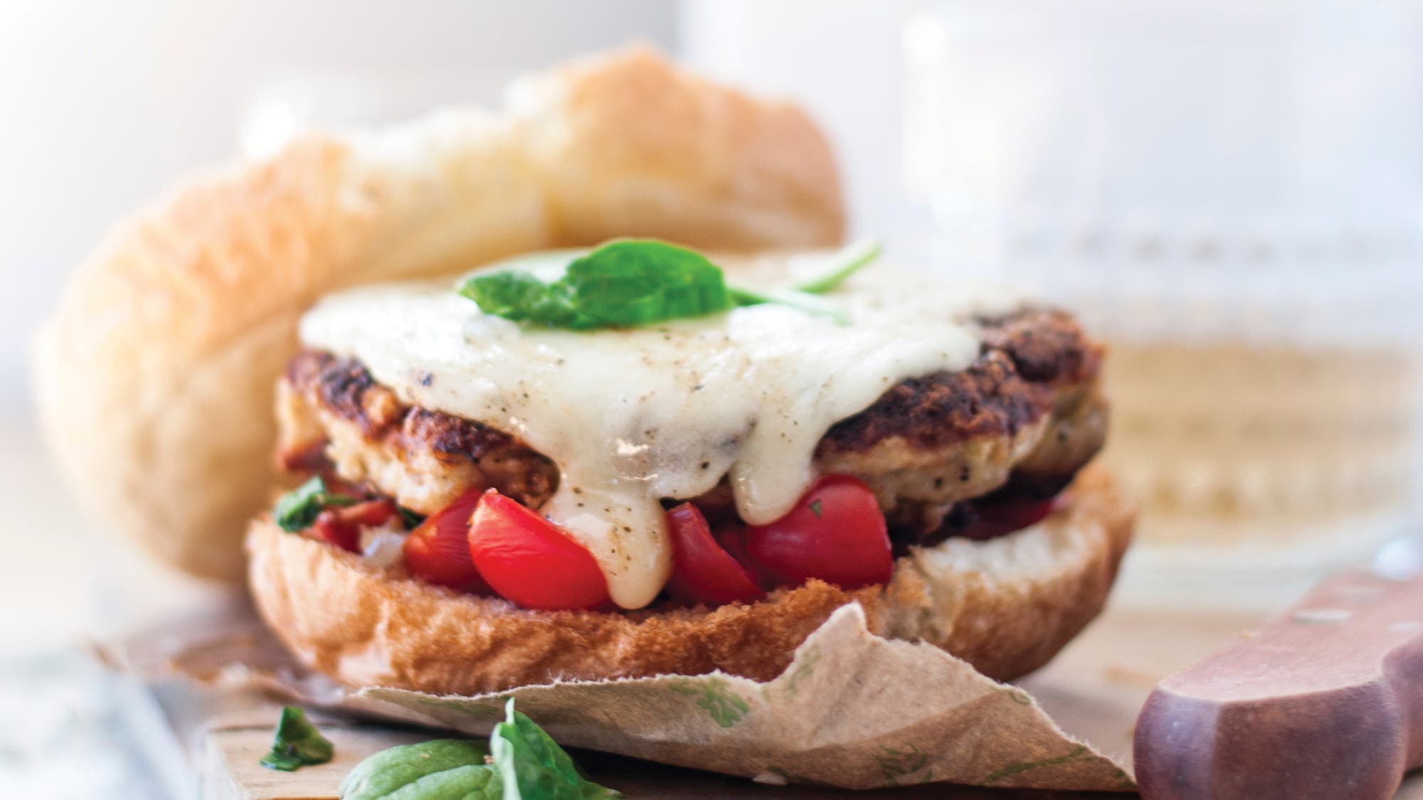 Chicken Bruschetta Burger Chicken Bruschetta Burger