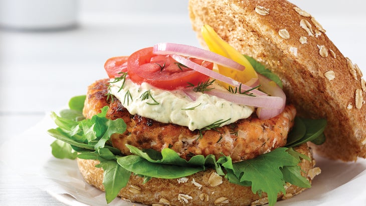 Smoked Salmon Burger with Lemon Aioli meatless burger recipe