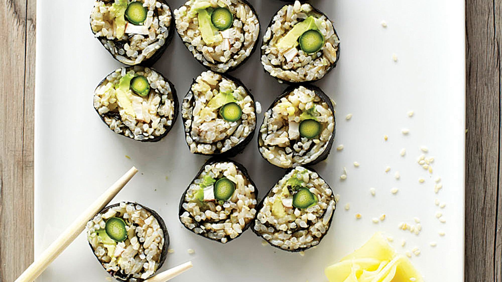 Asparagus-Avocado-Sushi Asparagus-Avocado-Sushi